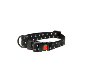 Karlie ASP Mix&Match Halsband schwarz Dreiecksmotiv - Größe M 40-55cm 20mm