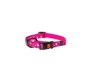 Karlie ASP Mix&Match Halsband rosa CHIP-Motiv - Größe S 30-45cm 15mm