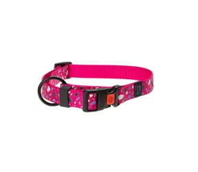 Karlie ASP Mix&Match Halsband rosa CHIP-Motiv - Größe M 40-55cm 20mm