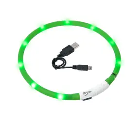 Karlie LED-Leuchthalsband grün - Umfang 20-75 cm
