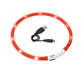 Karlie LED-Leuchthalsband rot - Umfang 20-75 cm