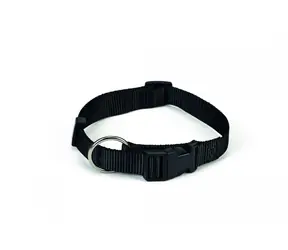 Beeztees Halsband für Hunde, Nylon, schwarz - 40-60 cm x 25 mm