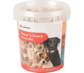 Flamingo Leckerli-Mischung in Knochenform für Hunde, 500 g