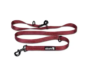 Alcott verstellbare Leine für Hunde rot - Größe M