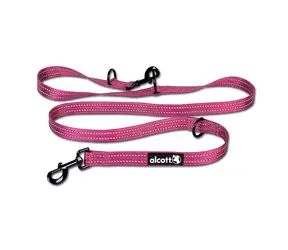 Alcott verstellbare Leine für Hunde, rosa - Größe L