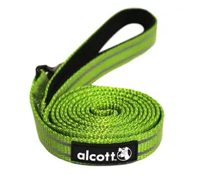 Alcott Reflektierende Leine für Hunde grün - Größe M