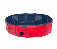 Karlie Zusammenklappbarer Pool für Hunde blau-rot 120x30cm
