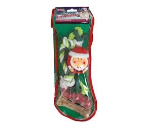 Flamingo Weihnachtssocke für Hunde - Spielzeugset mit Leckereien