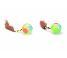 Beeztees Katzenspielzeug bunter Ball mit Schwanz 4,5 cm