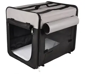 Flamingo SMART Top PLUS Hundebox schwarz-grau 109x71x81cm