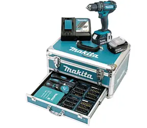 Makita DHP482RFX9 / Akku-Schlagbohrschrauber mit Zubehör / Li- ION / 18V / 2x 3,0Ah / Koffer