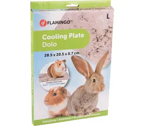 Kühlende Keramikmatte Flamingo für Nagetiere L / 28x20x0,7cm