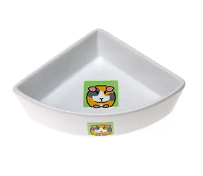 Karlie Keramik-Eckschale mit Nagetiermotiv 12-17 cm, 250 ml