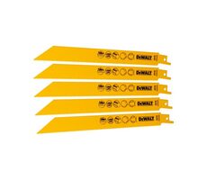 DeWalt DT2353 / Bimetall-Sägeblätter / für Metall & Blech & Rohre und Profile 3-8mm / Blattlänge 203 mm / 5Stk