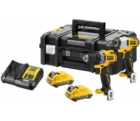 DeWalt DCK2110L2T / Akku-Bohrschrauber DCD701 + Akku-Schlagschrauber DCF801 / 2x 3,0Ah Akku / Koffer / Ladegerät