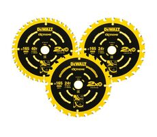 DeWalt DT10397 / Trennscheiben-Set / 2x 165 mm/24T / 1x 165 mm/40T