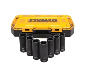 DeWalt DWMT74737 Set mit 7 verlängerten Schlagschraubern 1/2" / 17-24 mm