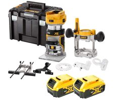 DeWalt DCW604P2 / Akku-Winkelschleifer / 18V / 2x 5Ah / 8 mm Spannzange / Ladegerät / Koffer