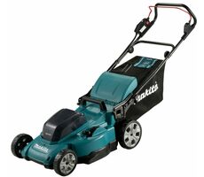 Makita DLM480PT2 / Akku-Rasenmäher / 2x 18V / 3100 U/min / bis zu 650 m2 / Breite 48 cm / Korb 62 l / 2x 5,0 Ah