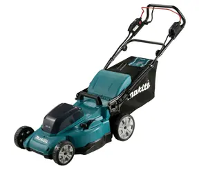 Makita DLM481Z / Akku-Rasenmäher / 2x 18V / 3100 U/min / bis zu 800 m2 / Breite 48 cm / Korb 62 l / Ohne Akku