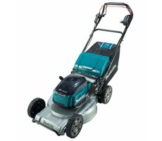 Makita DLM537Z / Akku-Rasenmäher / 2x 18V / 2800 U/min / bis zu 2300 m2 / Breite 53 cm / Korb 70 l / Ohne Akku