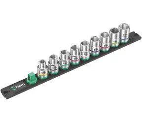 Wera Magnetleiste für C 4-Köpfe mit Zyklop-Innensechskant-Satz / Anschlussgröße 1/2" / 9-teilig