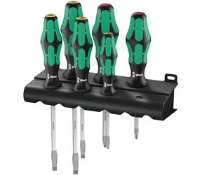 Wera 334 SK/6 Kraftform PLUS Lasertip Schraubendreher-Set + Ständer / 6-tlg