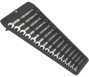 Wera 6003 Joker 15 Set 1 / Satz offene Steckschlüssel / 15-tlg