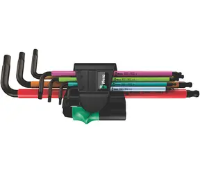 Wera 950/7 Hex- PLUS Multicolour Magnet 1 Steckschlüsselsatz / metrisch / BlackLaser / 7-tlg