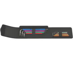 Wera 950/9 Hex- PLUS Multicolour Imperial 1 Steckschlüsselsatz / Zoll / BlackLaser / 9-teilig