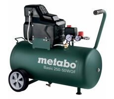 Metabo BASIC 250-50 W OF / Kompressor / 1500W / Druck 8 bar / 2.850 U/min / Behälter 50 l / Saugleistung 220 l-min