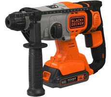 Black&Decker BCD900E2K / Akku-Kombi-Bohr- und Meißelhammer / 18V / 2x 2,5 Ah Akkus / 180 U/min / 6350 Schläge-min 