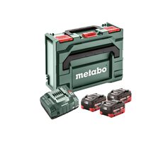 Metabo 685069000 Ladegerät-Set ASC 145 + 3x Akkus + Box / 18V / 3x5,5Ah / Li-HD / MetaBOX 145
