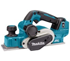 Makita DKP181ZJ / Akku-Hobelmaschine / 18 V / Breite: 82 mm / Tiefe: bis zu 3 mm / 12.000 U/min / Ohne Akku