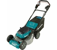 Makita DLM532PT4 / Akku-Rasenmäher / 2x 18V / 2.800 U/min / bis zu 2.300 m2 / Schnittbreite 53 cm / 70 l Korb / 4X 5,0 Ah