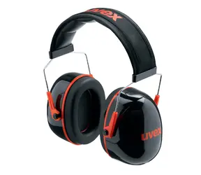 Uvex K3 2600003 schwarz-rot / Schalenprotektoren / Kopfband / SNR: 33 dB
