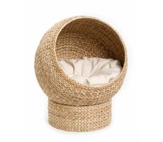 Karlie BANANA Katzenbett aus Korbgeflecht in Beige, 47 x 47 x 6 cm