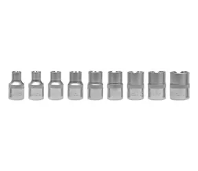 YATO YT-0521 / Bitsatz 1/2" TORX 9-tlg. E10-E24