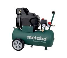 Metabo Basic 250-24 W / Ölfreier Kompressor / 1500 W / 24 l / Druck 8 bar / 220 l/min