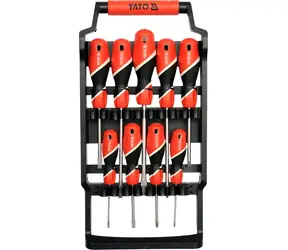YATO YT-25968 / Schraubendreher-Set 9-teilig / magnetisch / CrMo / mit Ständer