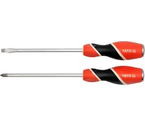 YATO YT-25998 / Schraubendreher-Set 2-tlg. / - 6 mm / + PH2 / Schlag