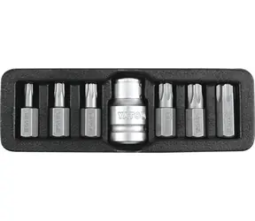 YATO YT-0416 / Bit-Set 7-teilig TORX mit Loch