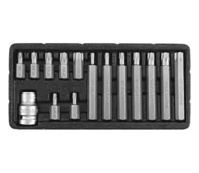 YATO YT-0417 / Bit-Set 15-teilig TORX mit Kastenloch