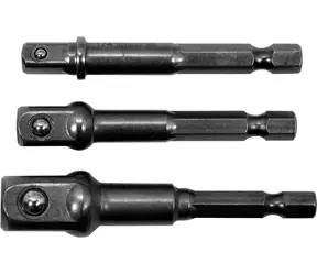 YATO YT-04685 / Adapterset 3 Stück / HEX 1/4 | 3/8 | 1/2