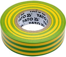YATO YT-81655 / Isolierband Elektriker PVC 19mm / 20m / gelb-grün