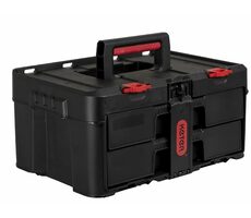 Keter Stack&#39;N&#39;Roll Box mit Schubladen schwarz / 2 Schubladen / 48,1 x 23,3 x 33,2 cm