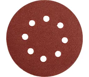 YATO YT-83438 / Schleifpapier mit Löchern / Durchmesser 125 mm / Körnung 220 / Klettverschluss / 5 Stück