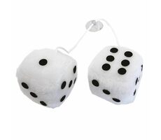 Carpoint Plush Dekowürfel - weiß