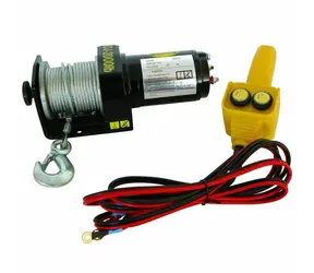 Carpoint Elektrische Winde / Riemenscheibe 12V 1000kg - mit Stahlseil 15m und Fernbedienung