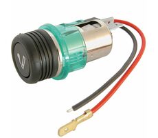 Carpoint Autofeuerzeug 12V eingebaut - mit grüner Hintergrundbeleuchtung / flach